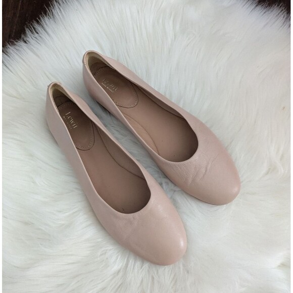 Lewit Leather Ballet Flats Pale Pink Round Toe 37.5 / 7 - Picture 1 of 7